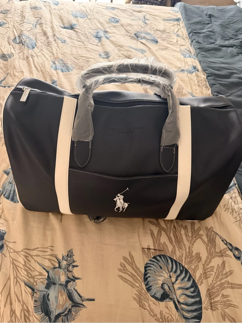 Polo by Ralph Lauren navy blue  & White Travel Duffle Bag